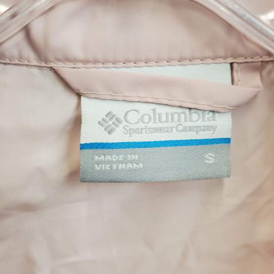 Columbia Light Pink Nylon Hooded Full Zip Jacket WM Size S NWT image number 3