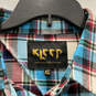 Mens Multicolor Plaid Flannel Long Sleeve Collared Button-Up Shirt Size XL image number 3