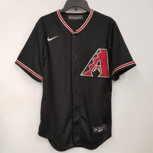Mens Black Arizona Diamondbacks Baseball MLB Button-Up Jersey Size Small image number 1