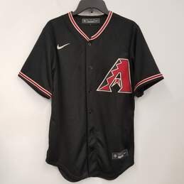 Mens Black Arizona Diamondbacks Baseball MLB Button-Up Jersey Size Small