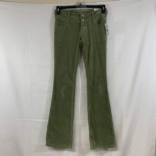 Women's Olive PacSun Corduroy Low-Rise Bootcut Jeans, Sz. 25 image number 1