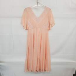 Aldo Light Pink Short Sleeved Lined W/ Lace Detail Midi Dress WM Size 4 NWT alternative image