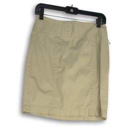 Loft Womens Tan Side Zip Knee Length Straight & Pencil Skirt Size 0