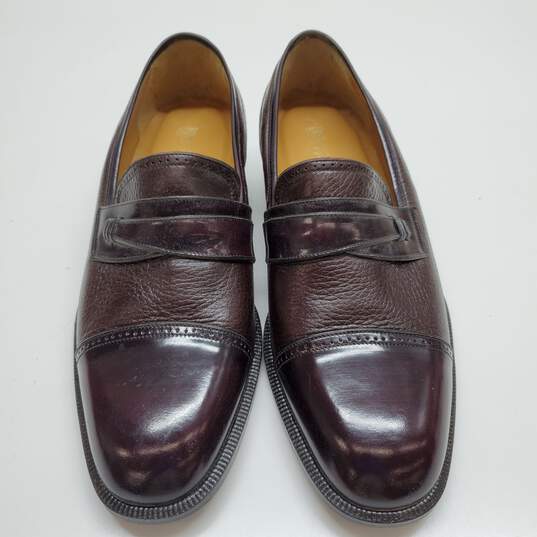 MEN'S CAPORICCI BROWN LEATHER DERBY LOAFERS SIZE 10.5 image number 3