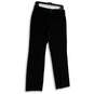 Womens Black Flat Front Pockets Regular Fit Straight Leg Dress Pants Size 6 image number 1