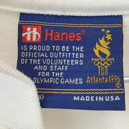 Vintage Hanes Men's Multicolor Atlanta 1996 Olympic Games Polo Shirt Large image number 3
