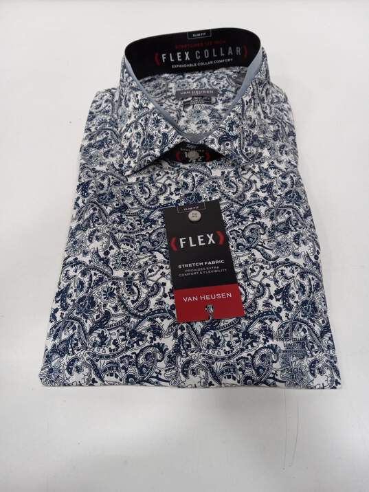 Van Heusen Flex Collar Slim Fit Dress Shirt Size 17 image number 1