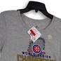 Womens Gray Chicago Cubs 2016 World Series Champions MLB T-Shirt Size L image number 3