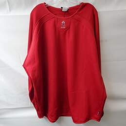Majestic Athletic Red Sweatshirt Activewear Size 2XL