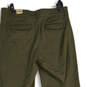 NWT Womens Green Flat Front Pockets Button Bootcut Leg Dress Pants Size 12 image number 4