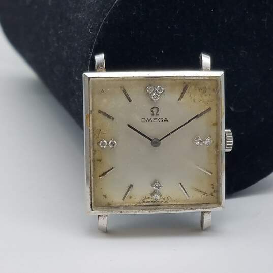 Mega Swiss 25mm 14k Gold 9 Diamond Automatic Vintage 16g Gold Watch image number 1