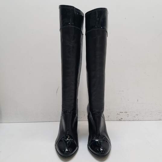 Reiss Black Leather Tall Knee High Boots Women's Size 38 EU/7.5 US image number 5