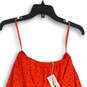 NWT Womens Red Spaghetti Strap Embroidered One Piece Romper Size Small image number 3