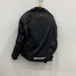 Womens Black Long Sleeve Padded Mesh Full-Zip Motorcycle Jacket Size XL alternative image