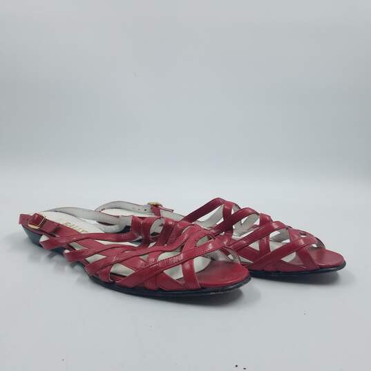 Bally Ankle Strap Sandal Women's Sz.39 Red image number 3
