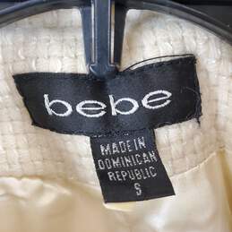 Bebe Women Ivory Wool Coat Sz S alternative image