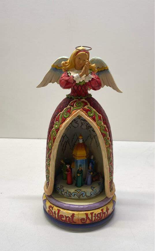 Jim Shore Heartwood Creek Silent Night Angle Nativity Musical Figurine image number 1