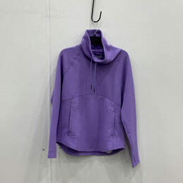 NWT Womens Purple Cowl Neck Long Sleeve Pullover Sweatshirt Size S/P