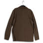 Mens Brown Long Sleeve Collared Pullover Polo Shirt Size LT image number 2