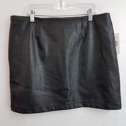 Juicy Couture black faux leather mini skirt nwt L