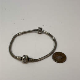 Designer Pandora 925 ALE Sterling Silver Snake Chain Bracelet With Charm alternative image