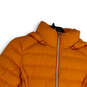 Womens Orange Long Sleeve Full-Zip Hooded Puffer Jacket Size Medium image number 3