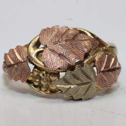 10K Multi-Colored Gold Grape Leaf Ring Size 6.5 - 2.65g alternative image
