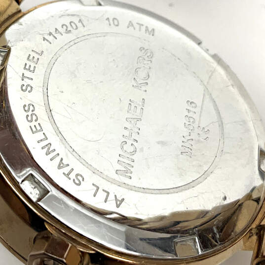 Designer Michael Kors MK-5S16 Gold-Tone Stainless Steel Analog Wristwatch image number 4