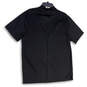 Mens Black Dri-Fit Short Sleeve Spread Collar Basketball Polo Shirt Size L image number 3