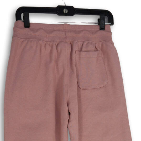 NWT Womens Pink High Waist Pockets Drawstring Jogger Pants Size Small image number 4