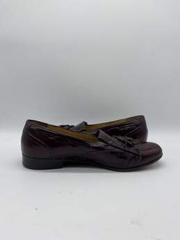 Authentic Salvatore Ferragamo Maroon Slip-On Dress Shoe Men 8