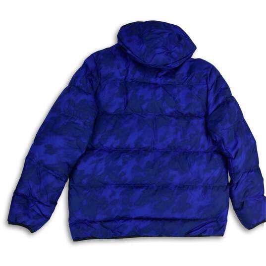 Nike Mens Windrunner Blue Hooded Camouflage Full Zip Puffer Jacket Size 3XL image number 2