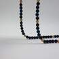 14k Gold Onyx Beaded 20 Inch Necklace 24.4g image number 8