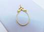 Fancy 14k Yellow Gold Anklet & Round Pendant Charm 1.8g image number 2