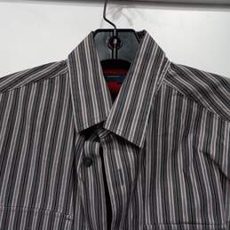 Banana Republic men's Black/Gray/Red Striped Button Down Shirt Size S alternative image