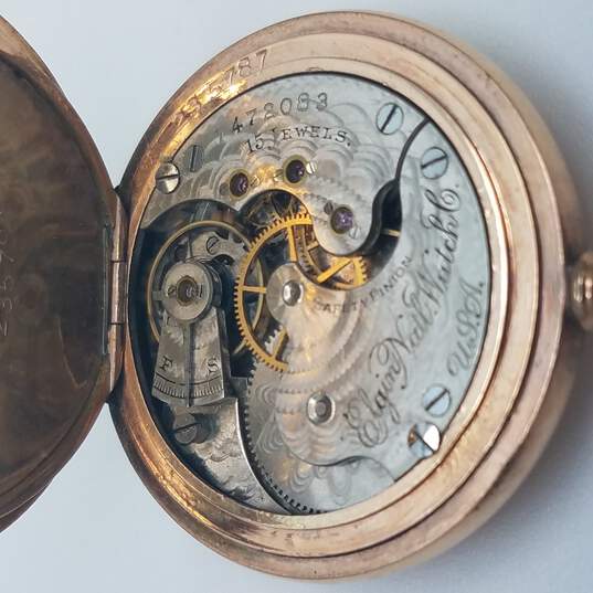Buy the Vintage Elgin Gold Filled Wind-Up Pocket Watch | GoodwillFinds