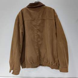 Roundtree & Yorke Men's Brown Ribbed Full Zip Outdoors Jacket Size XXL alternative image