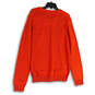 Mens Orange Tight-Knit V-Neck Long Sleeve Pullover Sweater Size Small image number 2