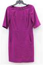 Tahari Arthur S Levine Hot Pink Dress W Pockets Size 6 image number 1