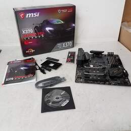 MSi X370 Gaming Pro Carbon ATX Socket AM4 DDR4 VR Ready motherboard in original box (No RAM, or CPU) - Untested
