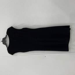 Lauren Ralph Lauren Womens Black Sparkle Pleated Sleeveless Shift Dress Size 14 alternative image
