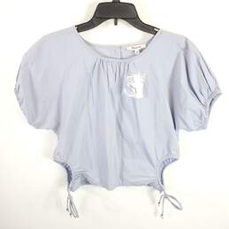 Madewell Women Purple Pastel Cut Out Top XS NWT
