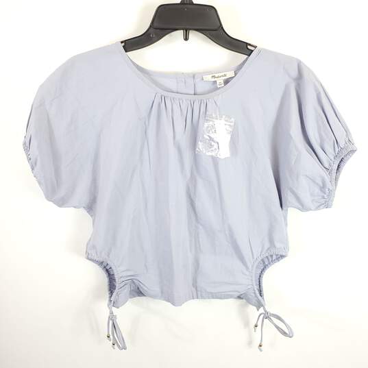 Madewell Women Purple Pastel Cut Out Top XS NWT image number 1