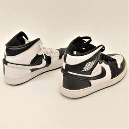 Air Jordan 1 Mid Split Black White Women's Shoe Size 9.5 alternative image