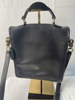 Certified Authentic Vintage Coach Black Leather Crossbody Bag alternative image