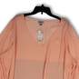 NWT Womens Pink V-Neck Bell Sleeve Pullover Blouse Top Size 26/28 image number 3
