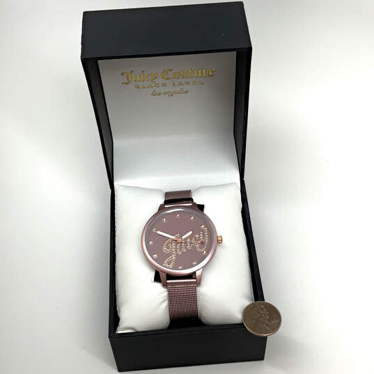 Designer Juicy Couture Rose Gold Adjustable Strap Analog Wristwatch w/ Box image number 3