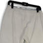 Womens White Flat Front Stretch Pockets Straight Leg Dress Pants Size 8 image number 3