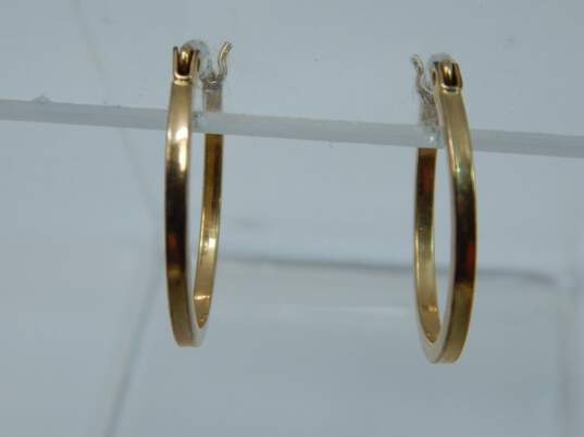 14K Yellow Gold Hoop Earrings 1.4g image number 1