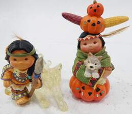 Vintage Enesco Friends Of The Feather Spirit Of Courage & Little Punk 'N Friends Figurines